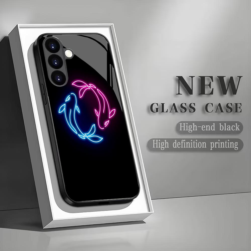 Double Fish Playful Tempered Glass Phone Case Suitable for Samsung Galaxy S26 S25 S24 S22 S21 S20 FE/Ultra/Plus Anti Drop GalaxyS26Ultra
Double Fish Playful Tempered Glass Phone Case Suitable for Samsung Galaxy S26 S25 S24 S22 S21 S20 FE/Ultra/Plus Anti Drop GalaxyS26Ultra