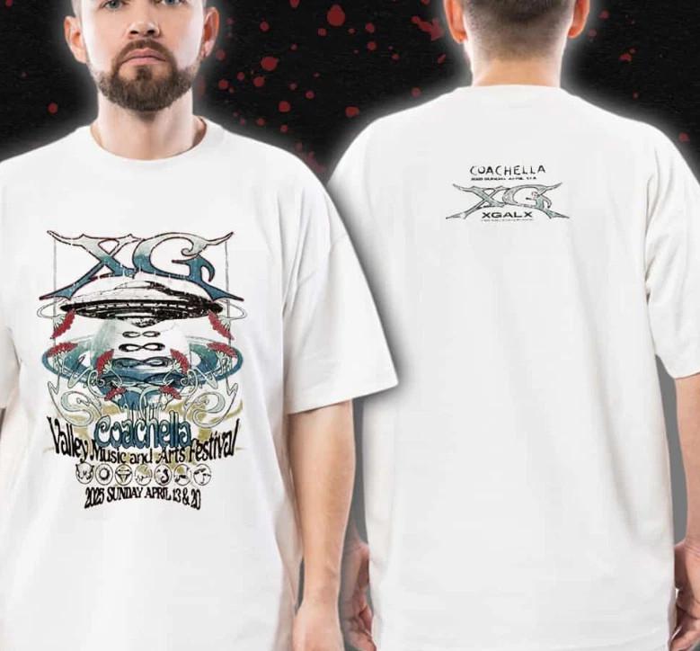 Coachella 2025 Xgalx With Ufo Abduction Artwork Unisex T-Shirt 4XL
Coachella 2025 Xgalx With Ufo Abduction Artwork Unisex T-Shirt 4XL