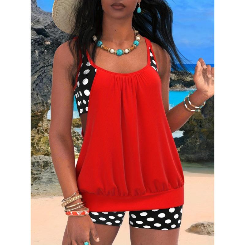 Women s Turquoise Polka Dot Tankini Swimsuit with Shorts S червоний
Women s Turquoise Polka Dot Tankini Swimsuit with Shorts S червоний
