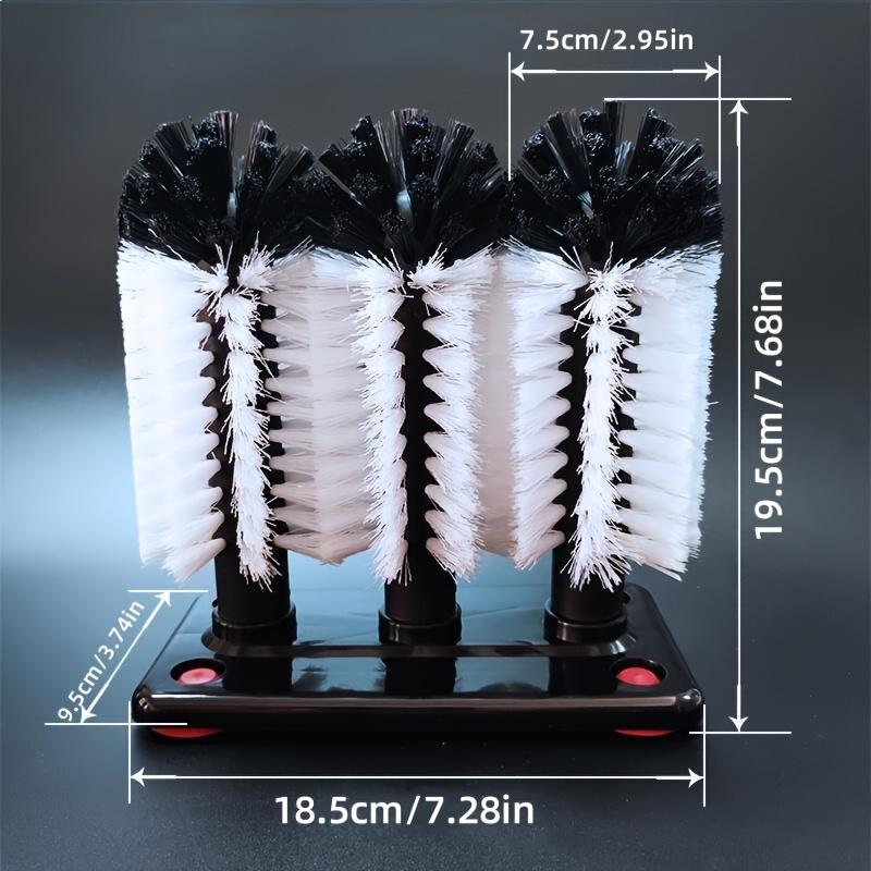 3-Brush Glass Bottle Cleaning Brush with Suction Cup Base - Heavy-Duty PVC Nylon Bristles Removable Brush Heads
3-Brush Glass Bottle Cleaning Brush with Suction Cup Base - Heavy-Duty PVC Nylon Bristles Removable Brush Heads