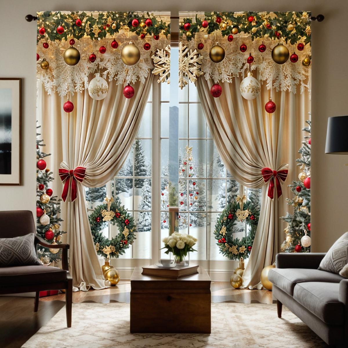 2 pieces of HD digital curtain printing simulation valance yellow Christmas decoration snowflake balloon home decoration style d W52H63inchW132H160cm
2 pieces of HD digital curtain printing simulation valance yellow Christmas decoration snowflake balloon home decoration style d W52H63inchW132H160cm