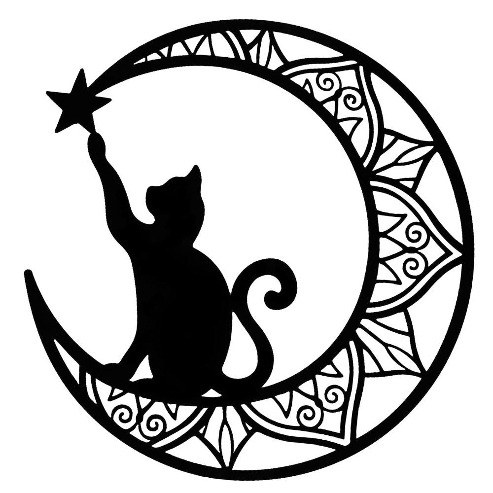 13 inch Metal Cat Wall Art, Iron Hanging Sign, Sculpture for Balcony Home Bedroom Living Room Bathroom StyleC
13 inch Metal Cat Wall Art, Iron Hanging Sign, Sculpture for Balcony Home Bedroom Living Room Bathroom StyleC