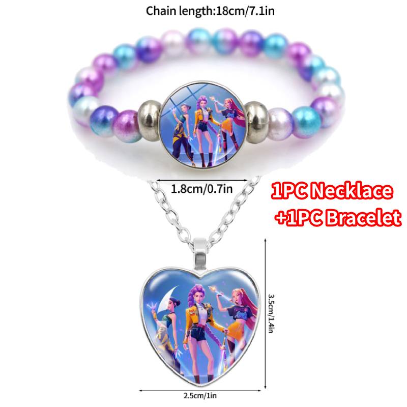 Kpop Idol Anime Huntri Couple Necklace Bracelet Set Heart Shape Pendant Rumi Necklace Jewelry Gifts Time Gem Souvenir Gifts
Kpop Idol Anime Huntri Couple Necklace Bracelet Set Heart Shape Pendant Rumi Necklace Jewelry Gifts Time Gem Souvenir Gifts