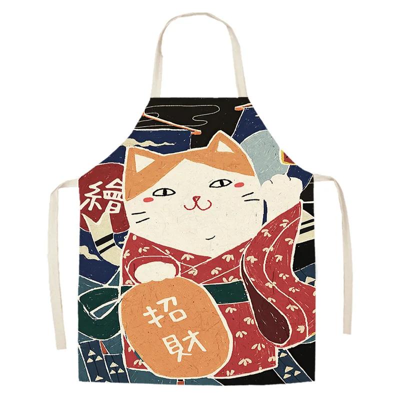 Linen Apron Japanese Cartoon Lucky Cat No Repair Bib Parent-child Couples Waterproof Antifouling Household Kitchen Supplies small 45X56cm
Linen Apron Japanese Cartoon Lucky Cat No Repair Bib Parent-child Couples Waterproof Antifouling Household Kitchen Supplies small 45X56cm