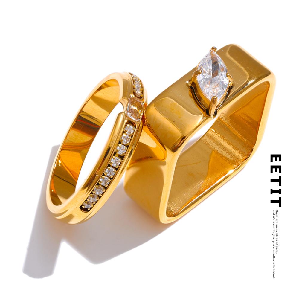 Eetit Size:678 Smooth Stainless Steel Zirconia Round Square Golden PVD Ring for Women Delicate Trendy Finger Jewelry Accessories 6 золотой
Eetit Size:678 Smooth Stainless Steel Zirconia Round Square Golden PVD Ring for Women Delicate Trendy Finger Jewelry Accessories 6 золотой