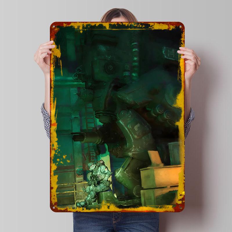 SciFi Soldier and Mech Tinplate Poster Customized Wall Art Vintage Retro Metal Signs for Coffee Bar Accessories House Decor 7.9x11.8In(20x30cm)
SciFi Soldier and Mech Tinplate Poster Customized Wall Art Vintage Retro Metal Signs for Coffee Bar Accessories House Decor 7.9x11.8In(20x30cm)