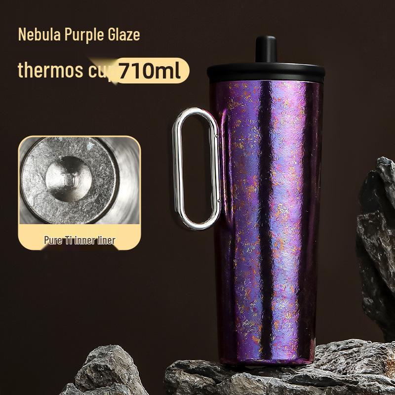Iridescent Titanium Insulated Cup with Metal Handle and Straw - Large Capacity, Ideal for Outdoors and Cars 710ml
Iridescent Titanium Insulated Cup with Metal Handle and Straw - Large Capacity, Ideal for Outdoors and Cars 710ml