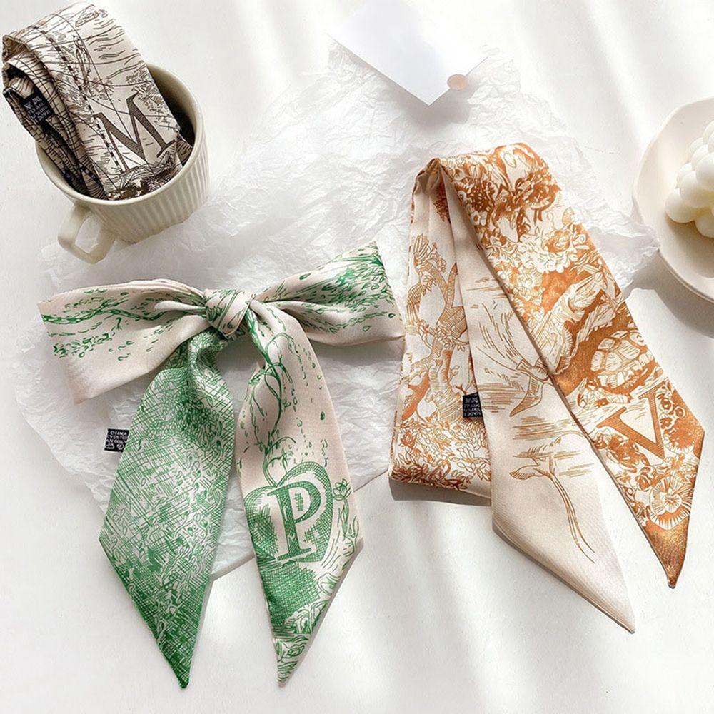 Ribbon Satin Flowers Printing Hair Scarf Female Headwear Silk Scarf Headband Korean Style Headband
Ribbon Satin Flowers Printing Hair Scarf Female Headwear Silk Scarf Headband Korean Style Headband