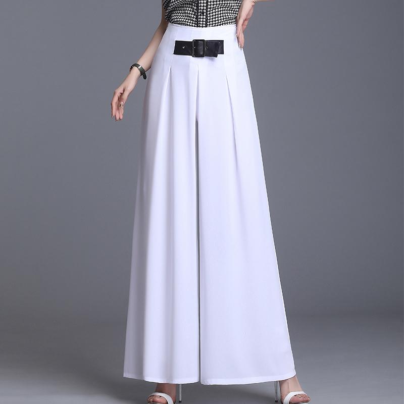 Летние широкие брюки с высокой талией, женские модные однотонные шифоновые брюки, повседневные черные длинные брюки 34 белый
Летние широкие брюки с высокой талией, женские модные однотонные шифоновые брюки, повседневные черные длинные брюки 34 белый