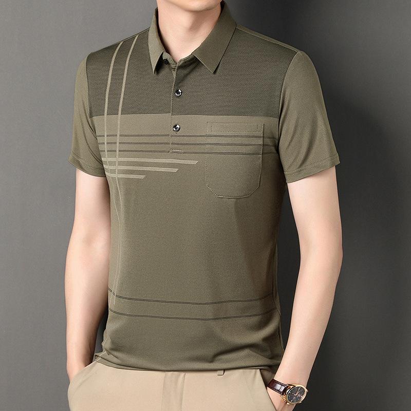 Полосатая мужская рубашка поло, футболка из тонкого шелка Ice Silk с короткими рукавами, топ со средними лацканами 4XL
Полосатая мужская рубашка поло, футболка из тонкого шелка Ice Silk с короткими рукавами, топ со средними лацканами 4XL
