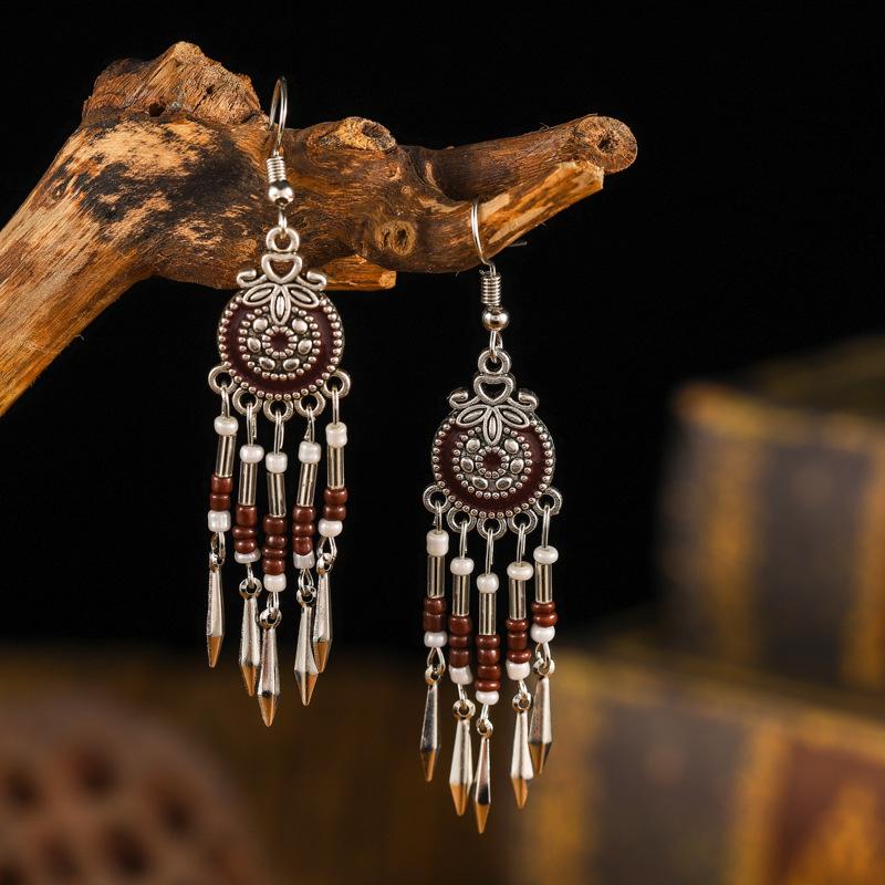 Bohemian Cute Drop Dangle Earrings For Women Geometric Enamel Handmade Beads Tassel Vintage Boho Earrings Zircon Pendientes
Bohemian Cute Drop Dangle Earrings For Women Geometric Enamel Handmade Beads Tassel Vintage Boho Earrings Zircon Pendientes