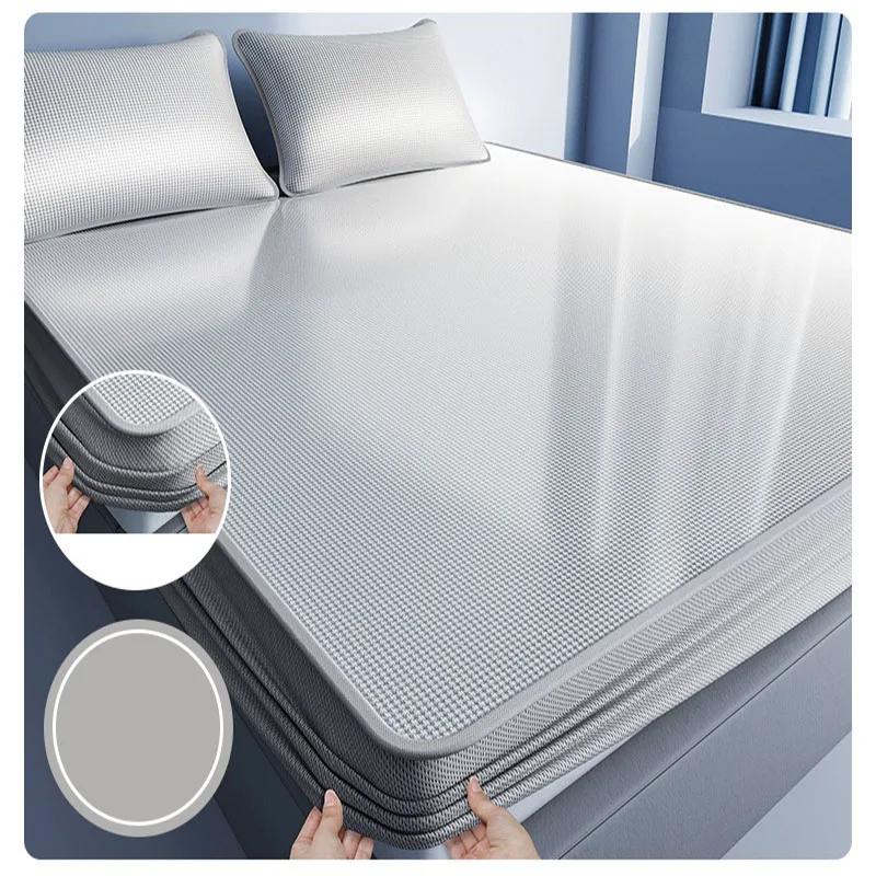 Solid Color Jacquard Single Fitted Sheet Breathable Skin Friendly Mattress Protector Foldable Household Summer Cooling Mat 90x200cm 1pcs
Solid Color Jacquard Single Fitted Sheet Breathable Skin Friendly Mattress Protector Foldable Household Summer Cooling Mat 90x200cm 1pcs
