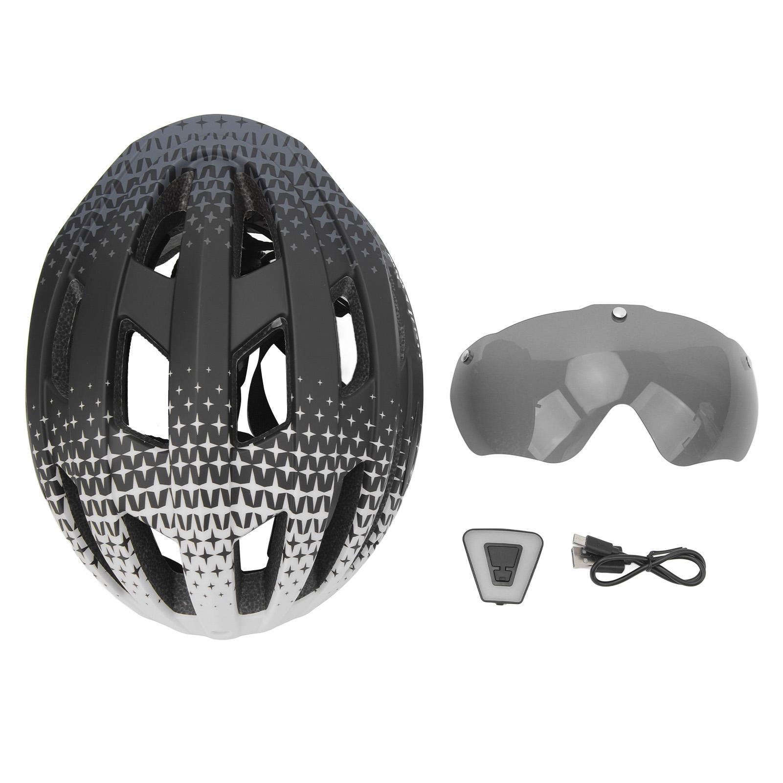 Adult Lightweight Bike Helmet with Glasses Tail Light Mountain Cycling Helmet Dial Fit Adjustment Suggested Fit 5661cm
Adult Lightweight Bike Helmet with Glasses Tail Light Mountain Cycling Helmet Dial Fit Adjustment Suggested Fit 5661cm