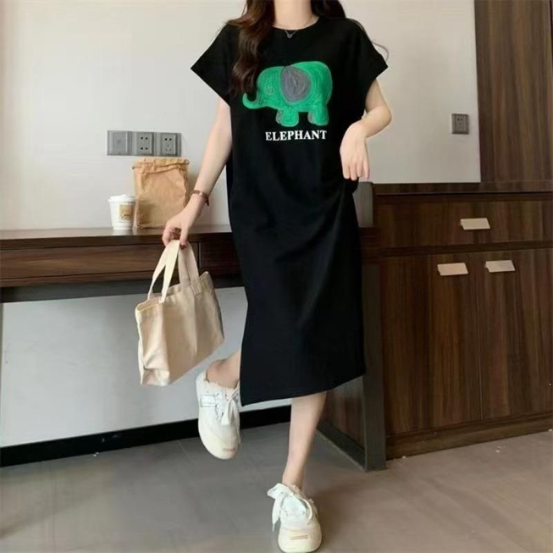 Letter-printed Dress, Stylish and Loose-fitting Casual T-shirt Short-sleeved Lazy Dress 4XL чорний
Letter-printed Dress, Stylish and Loose-fitting Casual T-shirt Short-sleeved Lazy Dress 4XL чорний