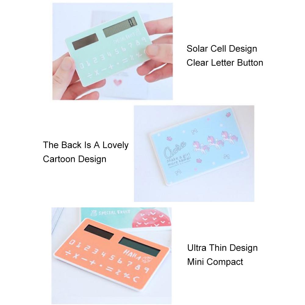 Card Size Calculator, Thin 300CMm Cute Cartoon Solar Powered Calculator with 8 Digits Display, for School Students Stationery Suppl
Card Size Calculator, Thin 300CMm Cute Cartoon Solar Powered Calculator with 8 Digits Display, for School Students Stationery Suppl