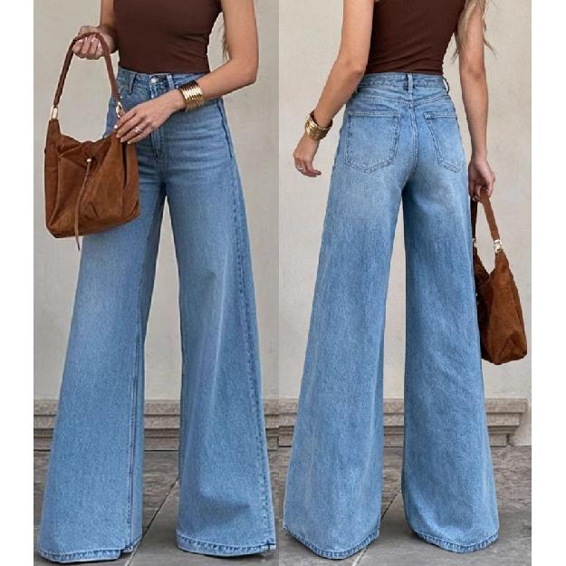 Women s Stretch Mid-Waist Jeans Elegant Casual Party Denim Pocket Wide-Leg Pants XS светло-синий
Women s Stretch Mid-Waist Jeans Elegant Casual Party Denim Pocket Wide-Leg Pants XS светло-синий
