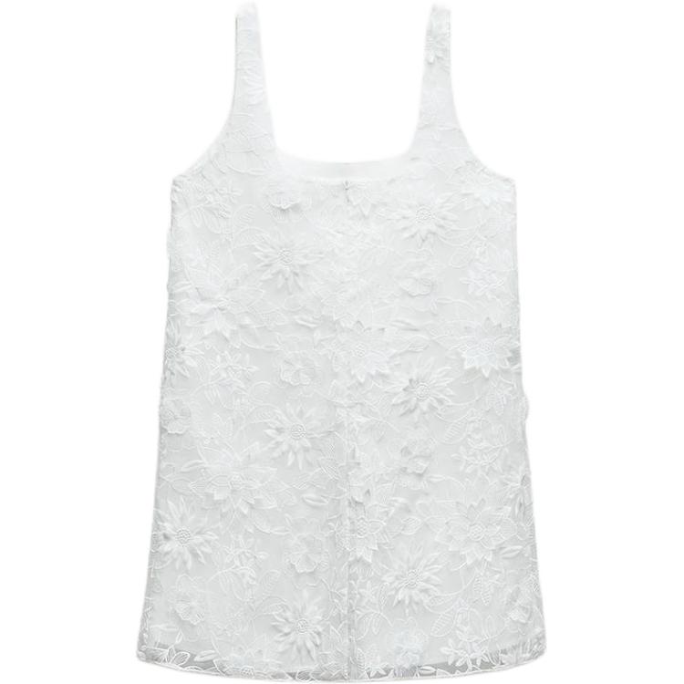 Zara Solid Color Embroidered Square Neck Short Camisole Dress Women dresses White 4786244-251 L
Zara Solid Color Embroidered Square Neck Short Camisole Dress Women dresses White 4786244-251 L
