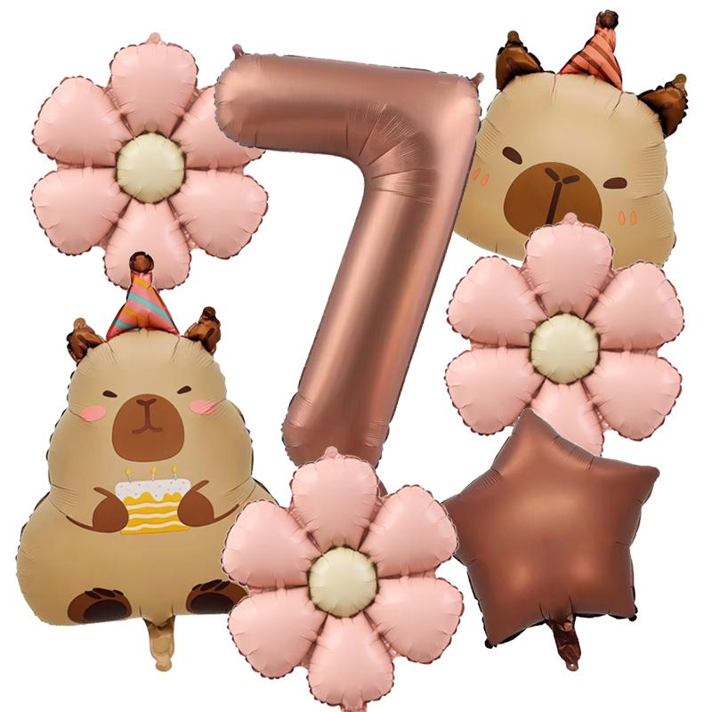 Набор из 7 ретро-шаров карамельного цвета, воздушный шар из алюминиевой фольги в виде капибары, цифровые шары из алюминиевой пленки 0-9, принадлежности для вечеринки по случаю дня рождения Number&Other
Набор из 7 ретро-шаров карамельного цвета, воздушный шар из алюминиевой фольги в виде капибары, цифровые шары из алюминиевой пленки 0-9, принадлежности для вечеринки по случаю дня рождения Number&Other