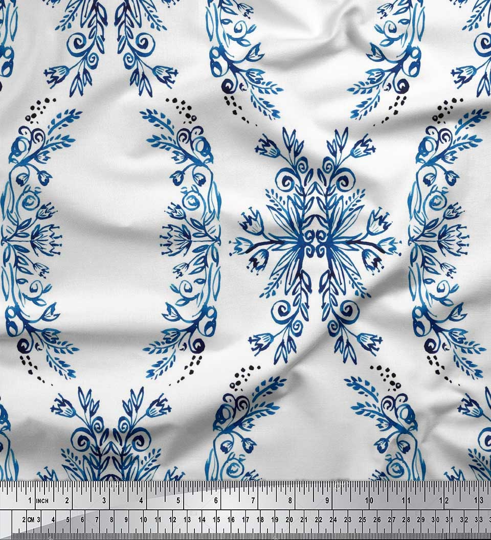 Soimoi Japan Crepe Satin Fabric Floral & Ogee Damask Print Тканина на метр 42 дюйма 42 Inch Wide - Poly Crepe білий
Soimoi Japan Crepe Satin Fabric Floral & Ogee Damask Print Тканина на метр 42 дюйма 42 Inch Wide - Poly Crepe білий