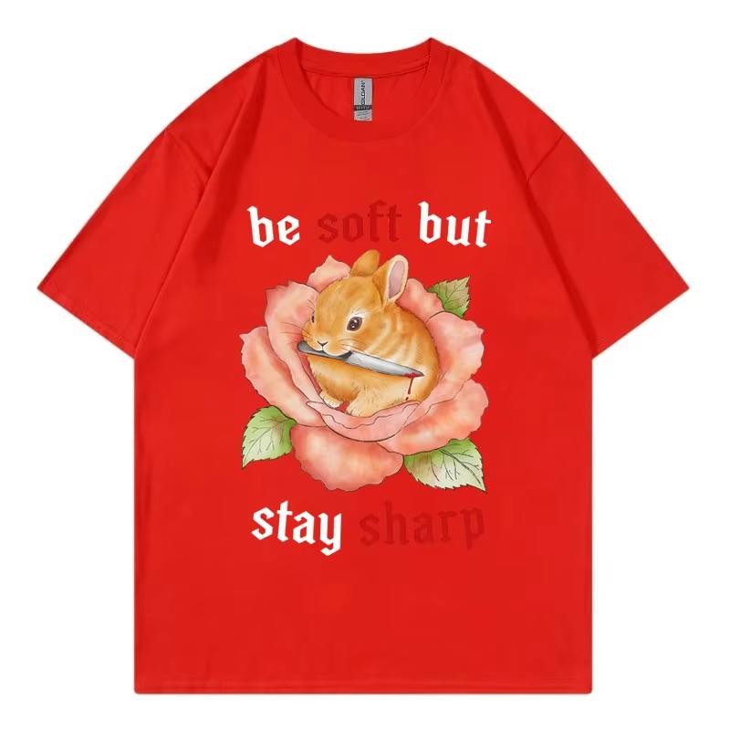 Funny Be Soft But Stay Sharp Rabbit Meme Graphic T Shirts Harajuku Y2k Short Sleeve T-shirts High Quality Fashion T-shirt 3XL
Funny Be Soft But Stay Sharp Rabbit Meme Graphic T Shirts Harajuku Y2k Short Sleeve T-shirts High Quality Fashion T-shirt 3XL