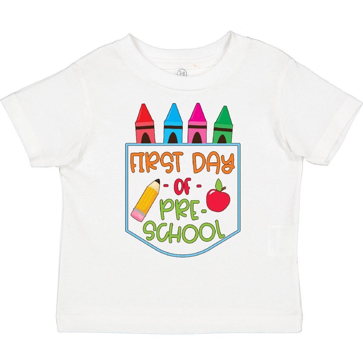 Inktastic 1st Day Of Preschool Crayons And Apple Back To School Toddler kids boys T-Shirt 150
Inktastic 1st Day Of Preschool Crayons And Apple Back To School Toddler kids boys T-Shirt 150