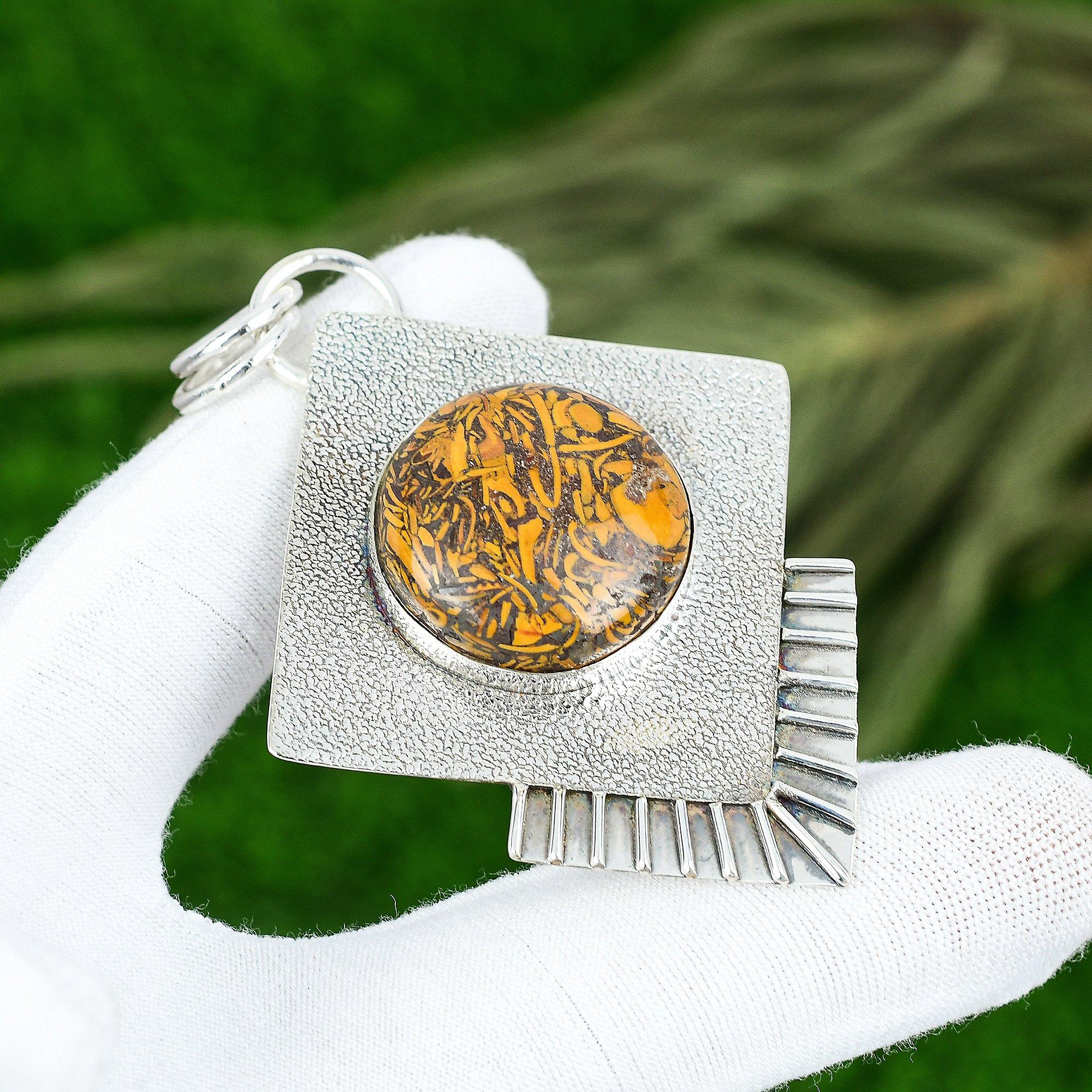 Натуральный кулон из камня Мариам Яшма, серебро 925 пробы, индийские украшения
Натуральный кулон из камня Мариам Яшма, серебро 925 пробы, индийские украшения