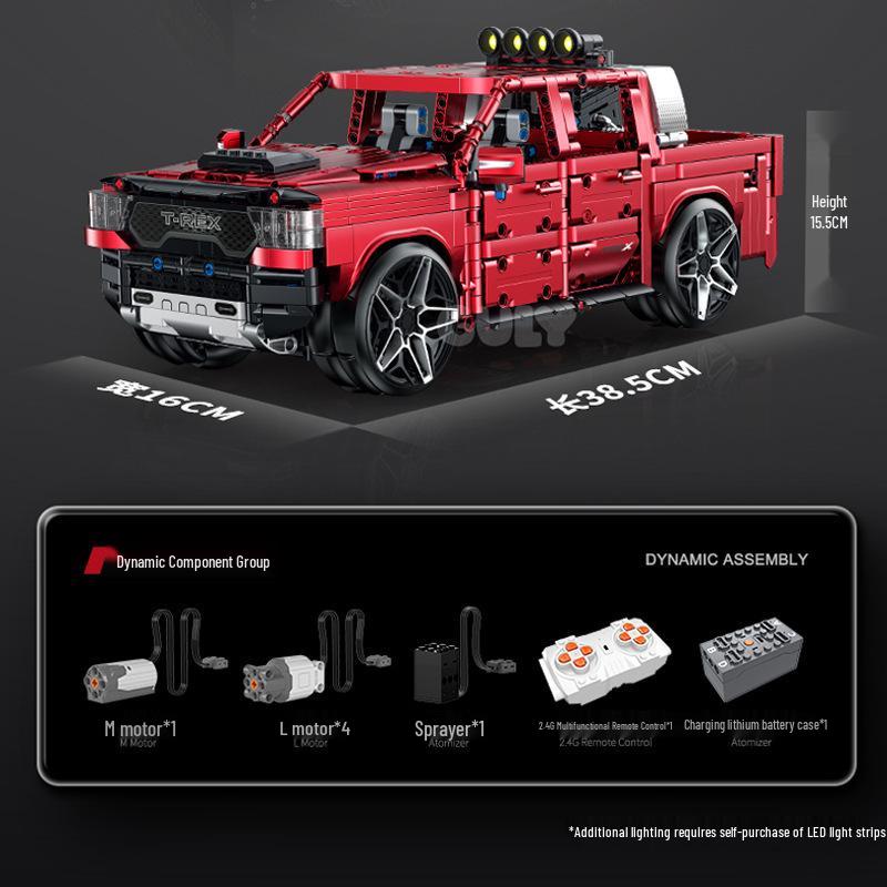 Tyrannosaurus Rex RC Off-Road Truck Building Blocks 1:14 Model Toy Compatible
Tyrannosaurus Rex RC Off-Road Truck Building Blocks 1:14 Model Toy Compatible