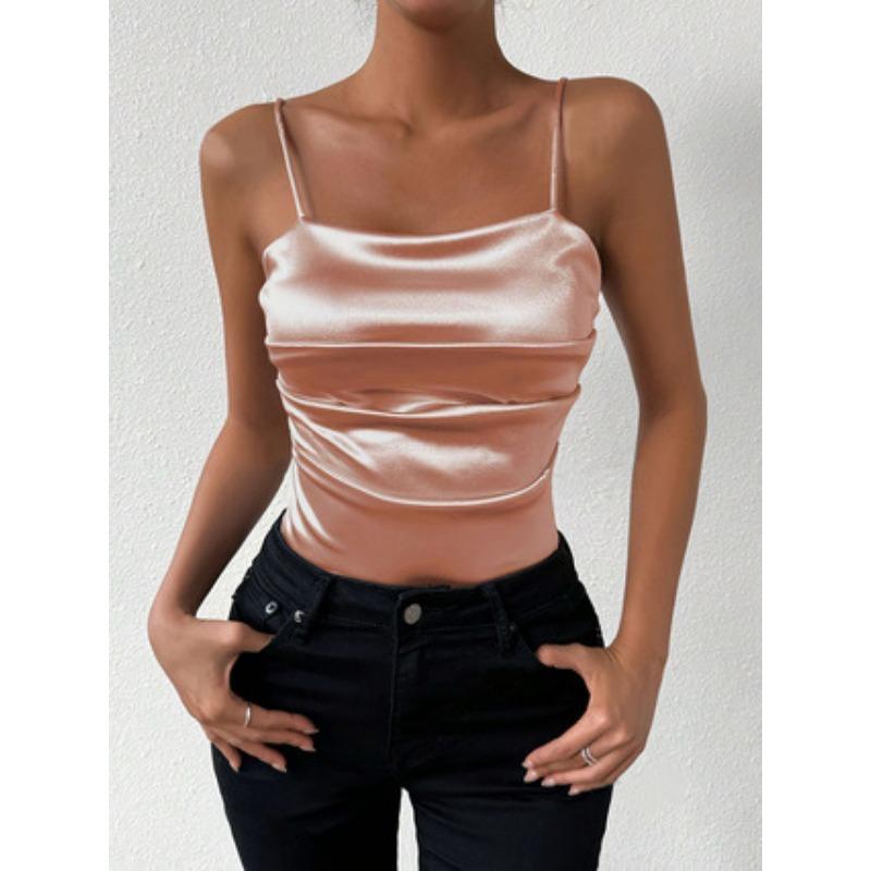 Женские новые модные и элегантные летние однотонные плиссированные топы-камизолы M персиковый
Женские новые модные и элегантные летние однотонные плиссированные топы-камизолы M персиковый