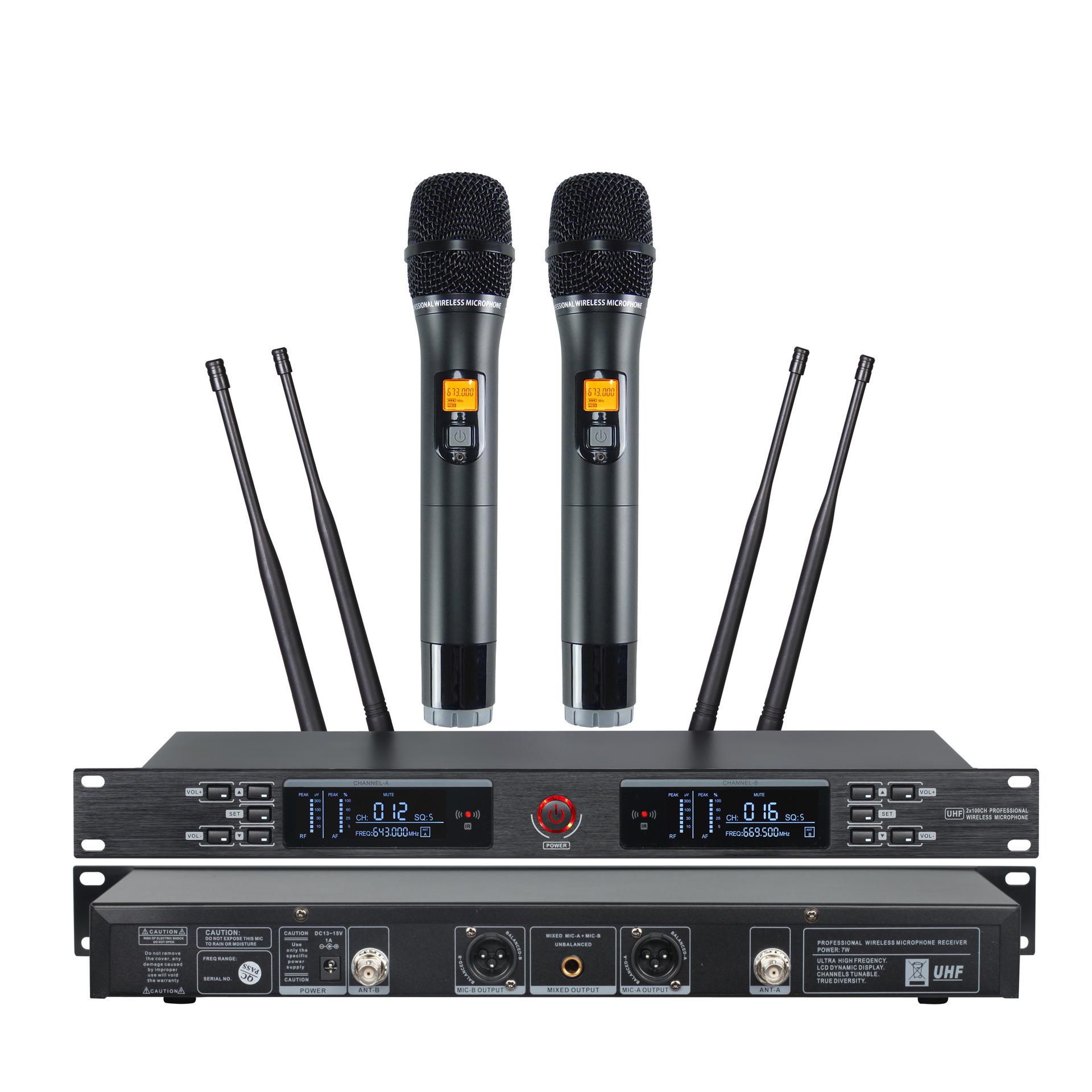 True Diversity Wireless Dual Microphone System UR3000 with F-style Black Handheld
True Diversity Wireless Dual Microphone System UR3000 with F-style Black Handheld