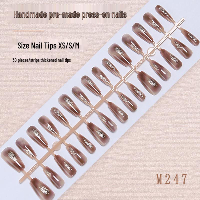 30-Piece Coffee Ombre Gilded Nail Stickers: Luxury Autumn/Winter Whitening Manicure Set
30-Piece Coffee Ombre Gilded Nail Stickers: Luxury Autumn/Winter Whitening Manicure Set