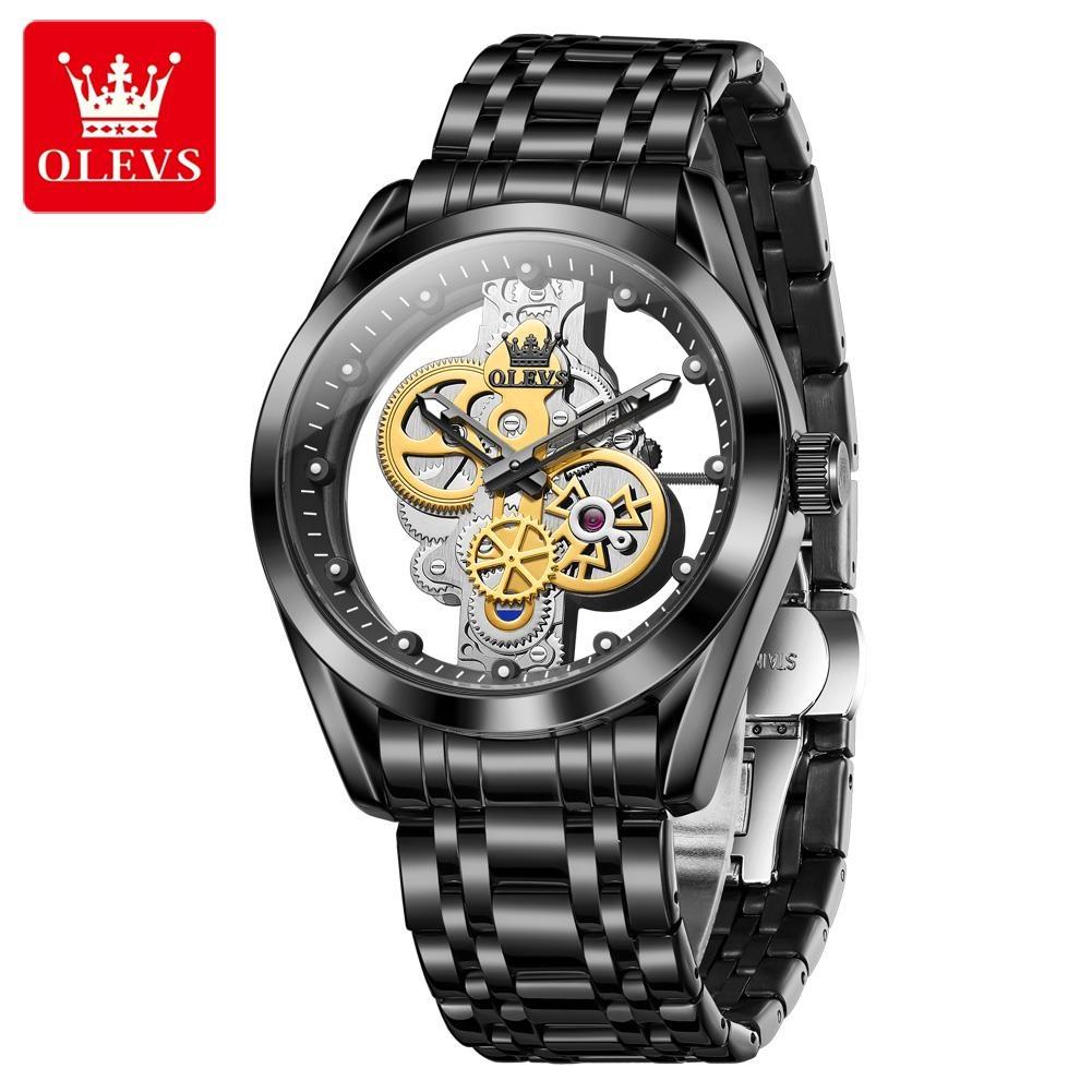 Men Quartz Watches Steel Strap Fashion Transparent Hollow Mechanical Dial Design Luxury Men s Dress Wristwatches чорний
Men Quartz Watches Steel Strap Fashion Transparent Hollow Mechanical Dial Design Luxury Men s Dress Wristwatches чорний