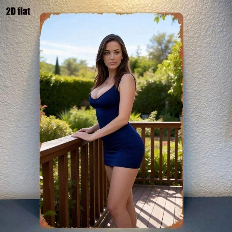Elegant Blue Dress Women Outdoor Portrait Vintage Tin Sign Home Wall Decor Metal Poster
Elegant Blue Dress Women Outdoor Portrait Vintage Tin Sign Home Wall Decor Metal Poster