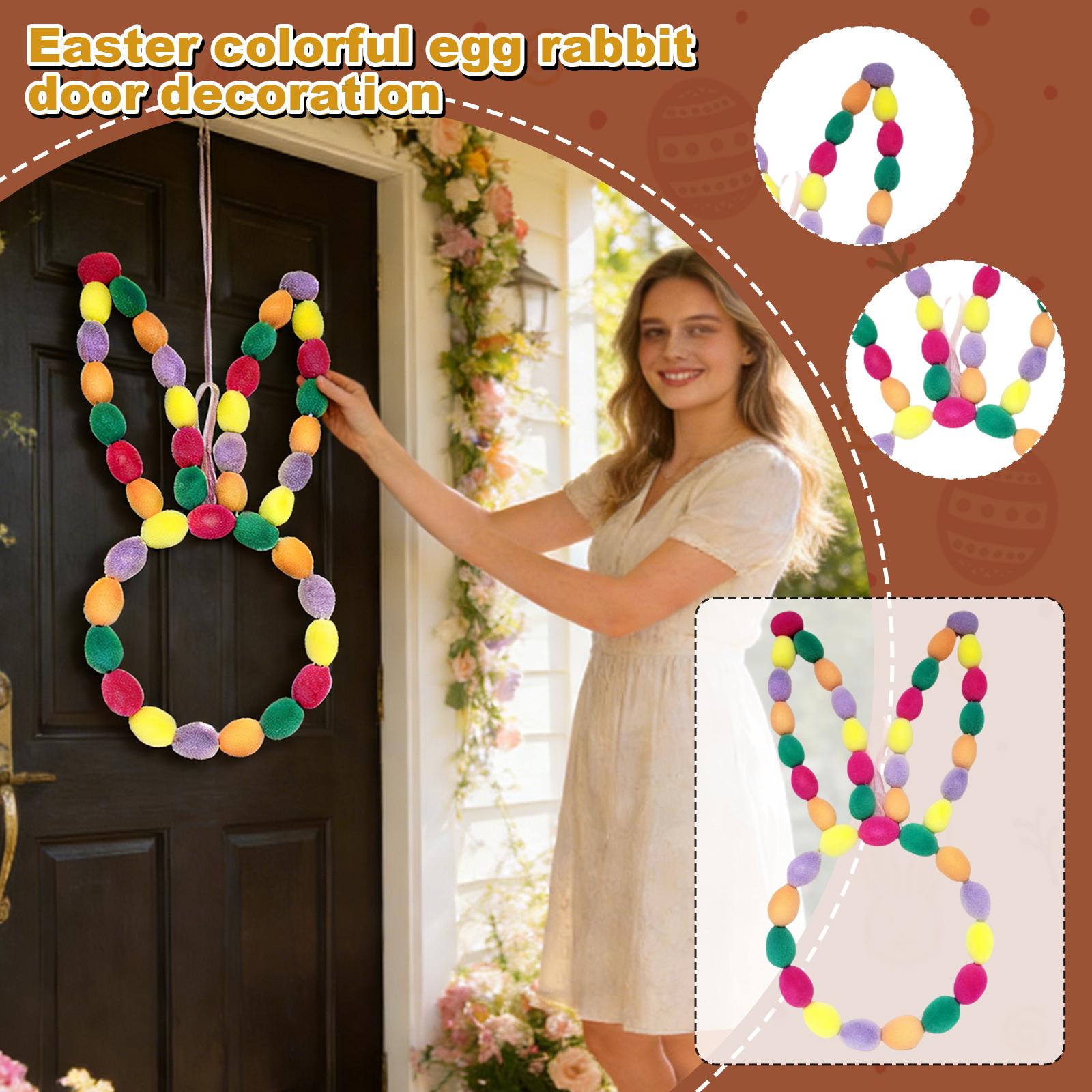 Easter Colorful Egg Bunny Decorations, Party Decorations One Size
Easter Colorful Egg Bunny Decorations, Party Decorations One Size