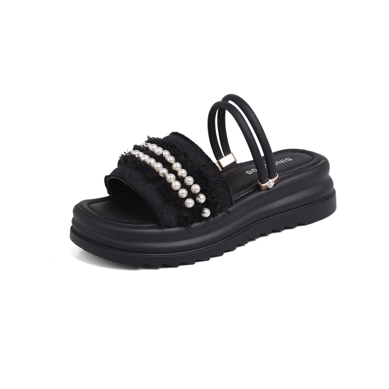 Xiaoxiangfeng outer wear pearl thick-soled outer wear slippers women s 2025 summer new one-word drag soft-soled light and cool slippers 41 чорний
Xiaoxiangfeng outer wear pearl thick-soled outer wear slippers women s 2025 summer new one-word drag soft-soled light and cool slippers 41 чорний