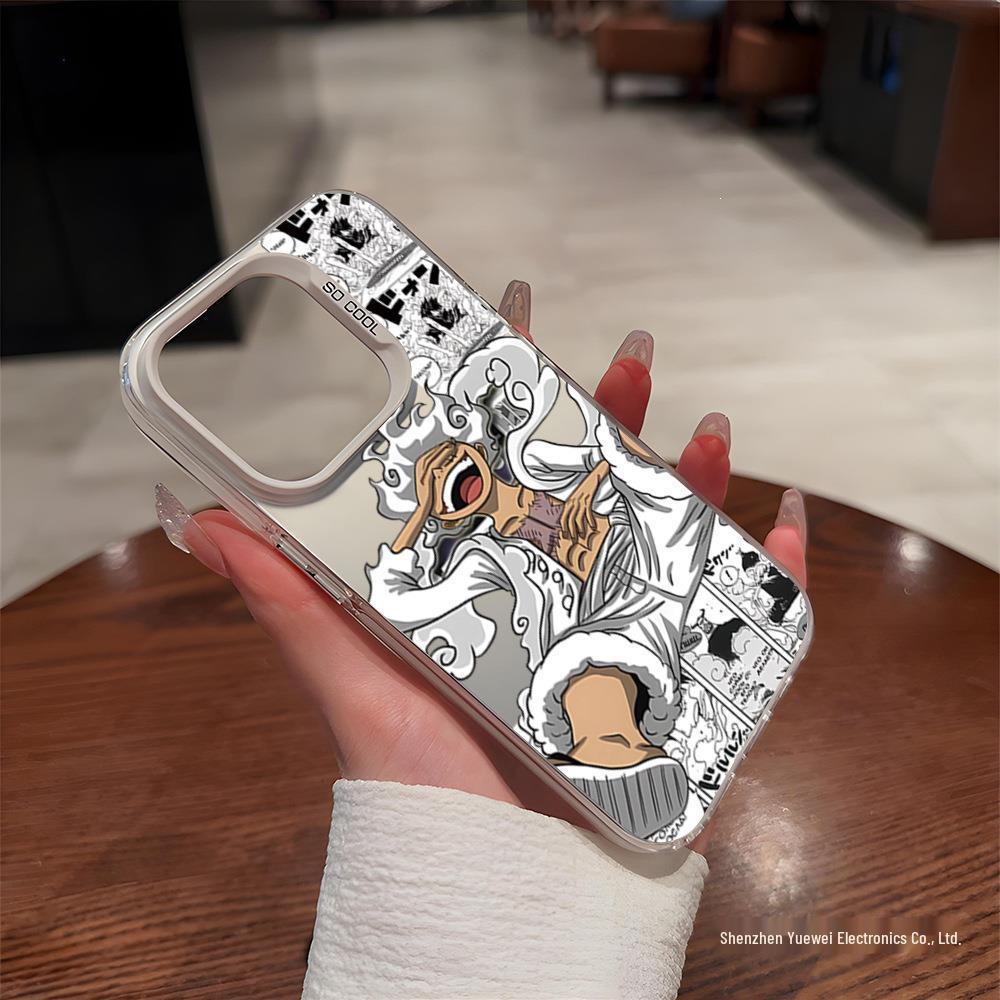 Pirate King Apple iPhone Case: Compatible with 12/13/14/15/16 Pro Max, Luffy & Zoro Design, Silver Protective Cover iPhone 16 Pro
Pirate King Apple iPhone Case: Compatible with 12/13/14/15/16 Pro Max, Luffy & Zoro Design, Silver Protective Cover iPhone 16 Pro