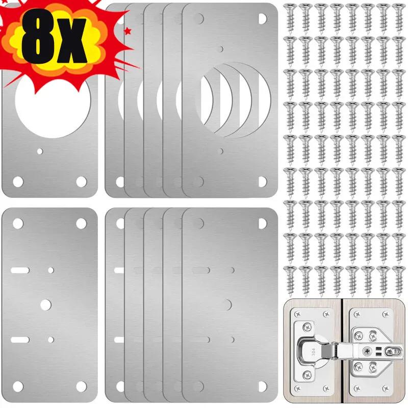 2/8pcs Hinge Repair Plate Cupboard Door Hinge Mounting Tool Furniture Cabinet Hardware Stainless Steel Hinge Fixing Plate Kits
2/8pcs Hinge Repair Plate Cupboard Door Hinge Mounting Tool Furniture Cabinet Hardware Stainless Steel Hinge Fixing Plate Kits
