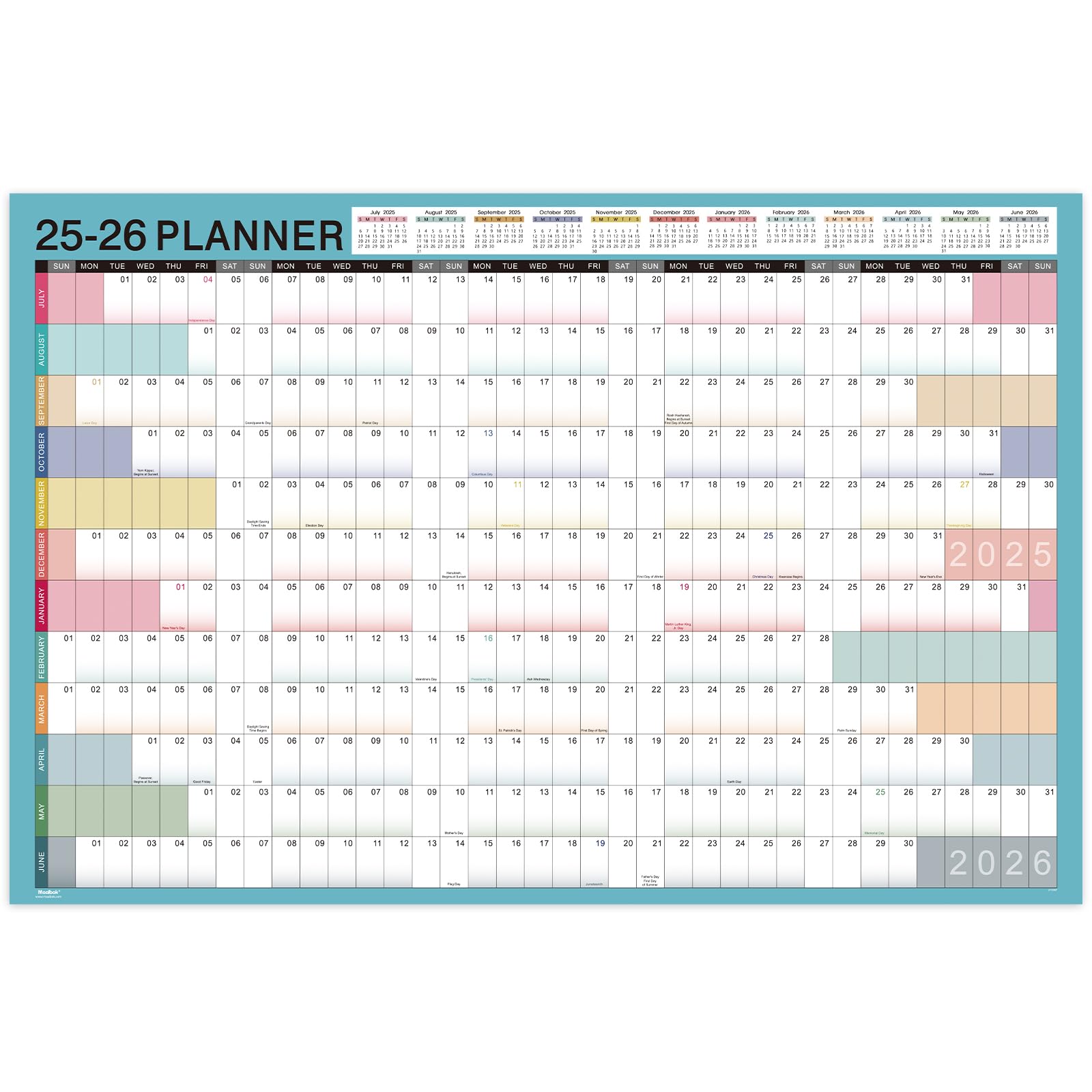Annual Wall Calendar Annual Wall Calendar 2026 x Julian Date Wall Calendar Heavyweight Paper Double Sided Round Stickers Large Calendar 2025-2026 - синій
Annual Wall Calendar Annual Wall Calendar 2026 x Julian Date Wall Calendar Heavyweight Paper Double Sided Round Stickers Large Calendar 2025-2026 - синій
