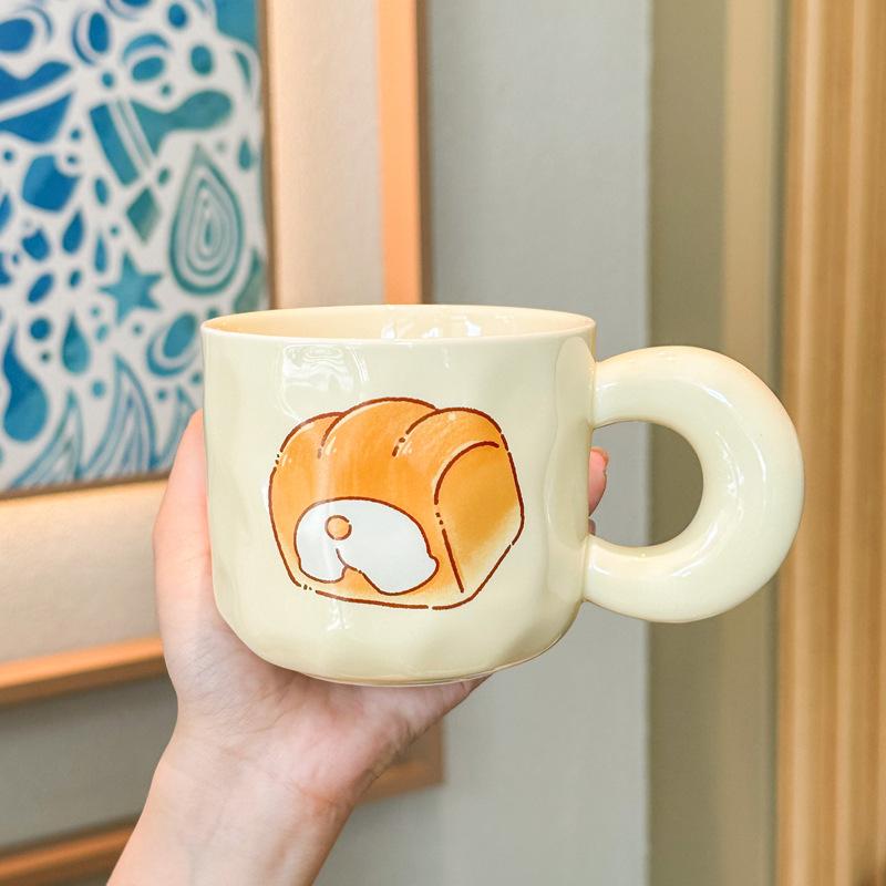 Cute milk fufu cute mug with lid spoon girls household ceramic coffee cup student breakfast milk cup 401-500ml
Cute milk fufu cute mug with lid spoon girls household ceramic coffee cup student breakfast milk cup 401-500ml