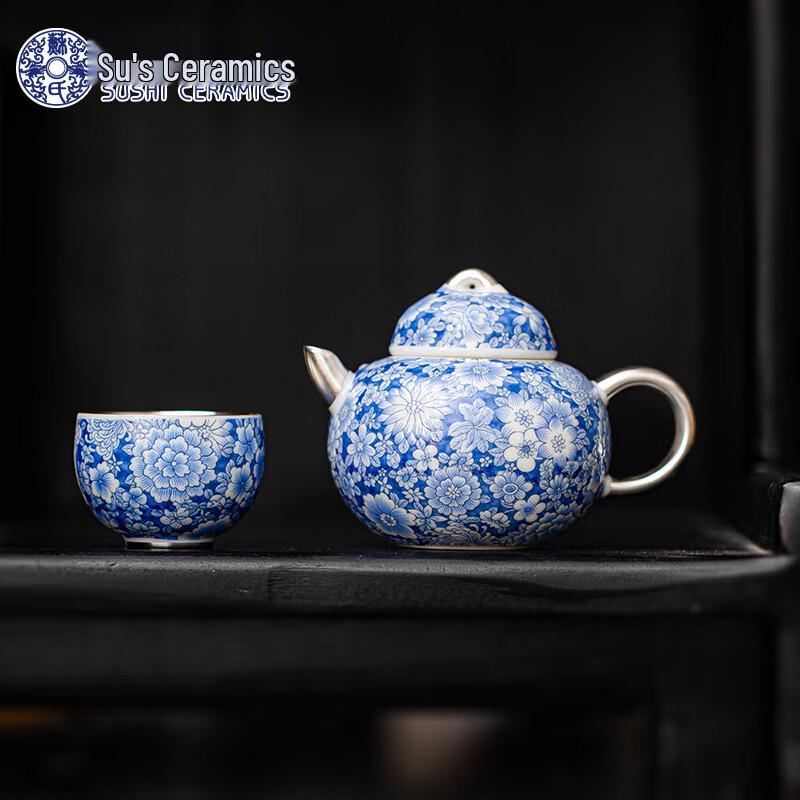 Su s Ceramic Gilded Silver Hundred Flowers Tea Set
Su s Ceramic Gilded Silver Hundred Flowers Tea Set