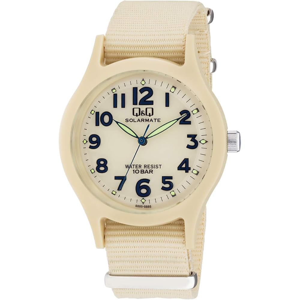 Citizen Q&Q Analog Solar Waterproof Watch Nylon Strap H062-006 Men s Beige
Citizen Q&Q Analog Solar Waterproof Watch Nylon Strap H062-006 Men s Beige