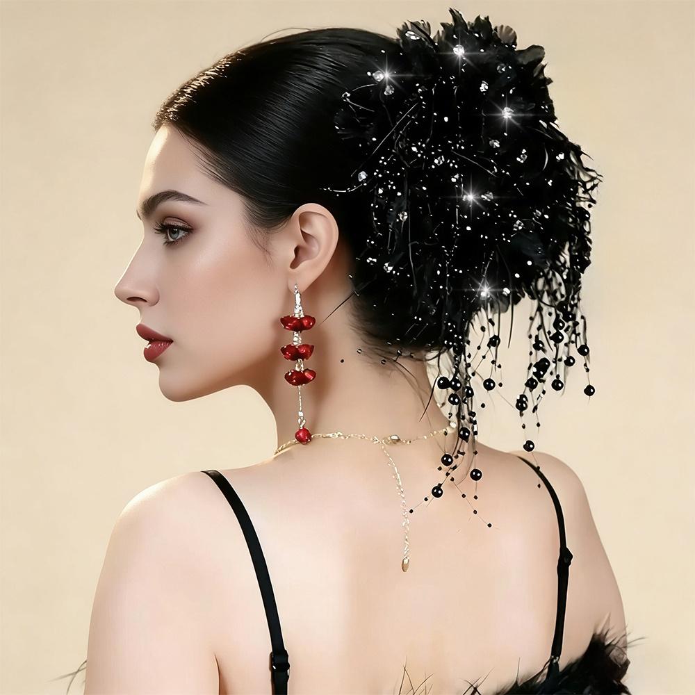 1pc Women s Fashion Hair Clip/Round Bead Tassel Mesh Flower Acrylic/Heavy-Duty Rhinestone Exaggerated Large Flower/Non-Slip Jaw Clip чёрный
1pc Women s Fashion Hair Clip/Round Bead Tassel Mesh Flower Acrylic/Heavy-Duty Rhinestone Exaggerated Large Flower/Non-Slip Jaw Clip чёрный