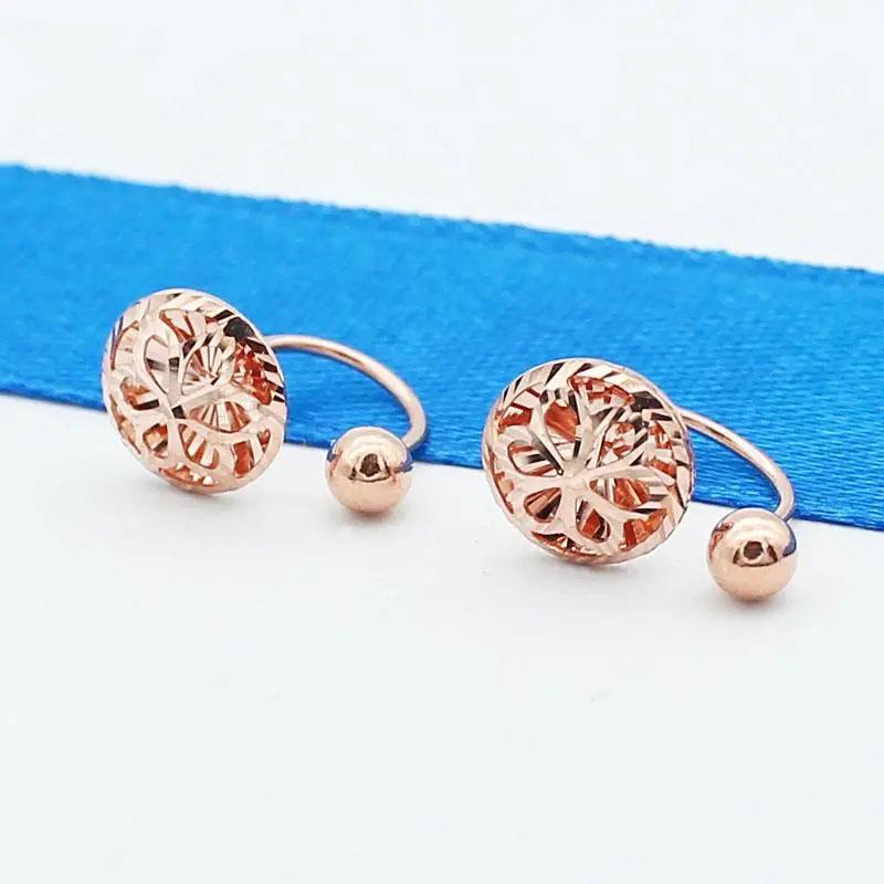 Purple Gold Plated 14K Rose Gold Round Flower U-Shaped Earring For Women Elegant Wedding Light Luxury Jewelry For Girlfriend
Purple Gold Plated 14K Rose Gold Round Flower U-Shaped Earring For Women Elegant Wedding Light Luxury Jewelry For Girlfriend