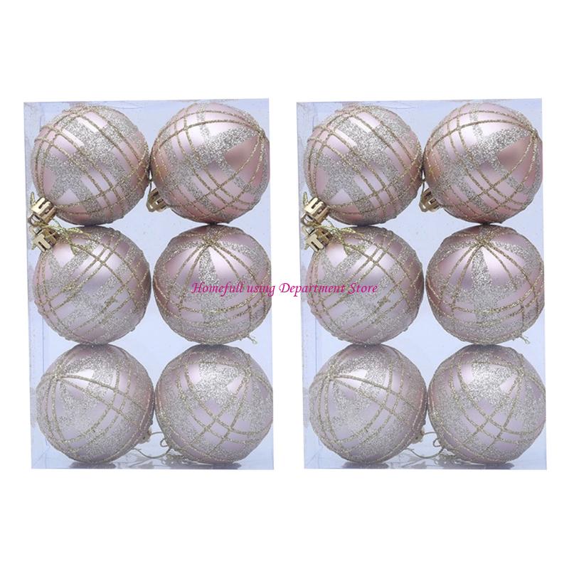 2 Boxes Festival Plaids Ball Decorations 6cm Plastic Christmas Hanging Ornament шампанського
2 Boxes Festival Plaids Ball Decorations 6cm Plastic Christmas Hanging Ornament шампанського