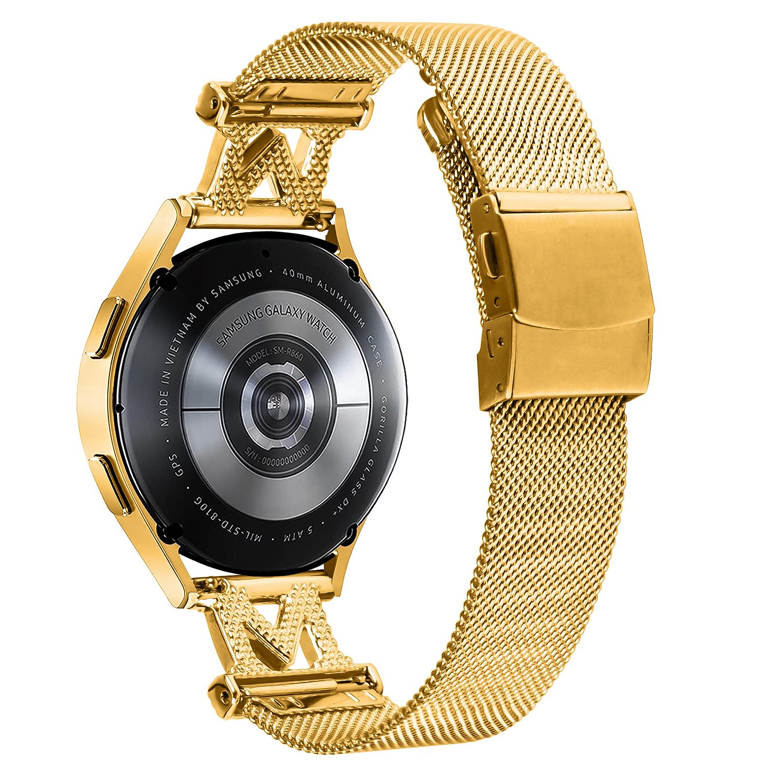 For Samsung Galaxy Watch6 40mm/44mm/Watch6 Classic 43mm/47mm Rhinestone Decor Stainless Steel Band 20mm Milanese Watch Strap Gold
For Samsung Galaxy Watch6 40mm/44mm/Watch6 Classic 43mm/47mm Rhinestone Decor Stainless Steel Band 20mm Milanese Watch Strap Gold