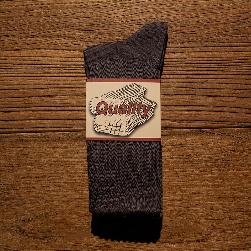 Ame Kaki Retro Japanese Thick Cotton Long Socks - Unisex Solid Color Mid-High Tube for Autumn/Winter One Size (36-44) темно-серого
Ame Kaki Retro Japanese Thick Cotton Long Socks - Unisex Solid Color Mid-High Tube for Autumn/Winter One Size (36-44) темно-серого