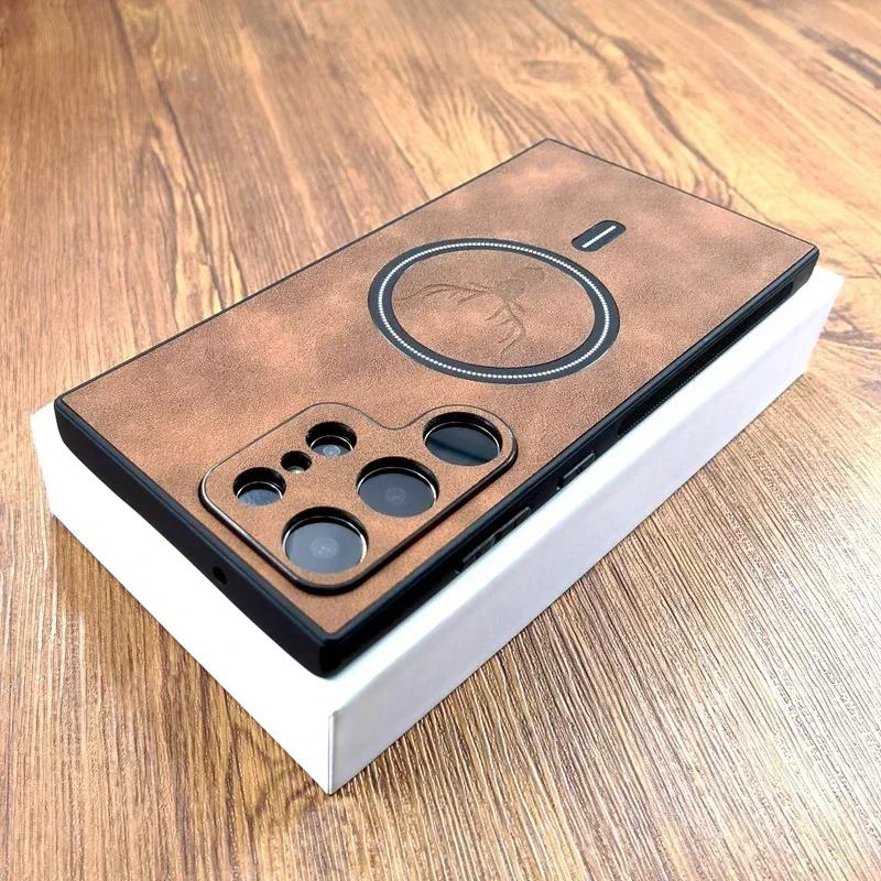 Deer Leather Phone Case For Samsung S26 Ultra S24 Plus S23 FE S22 S21 S25 Ultra For Magsafe Wireless Charge Protect Cover S24
Deer Leather Phone Case For Samsung S26 Ultra S24 Plus S23 FE S22 S21 S25 Ultra For Magsafe Wireless Charge Protect Cover S24