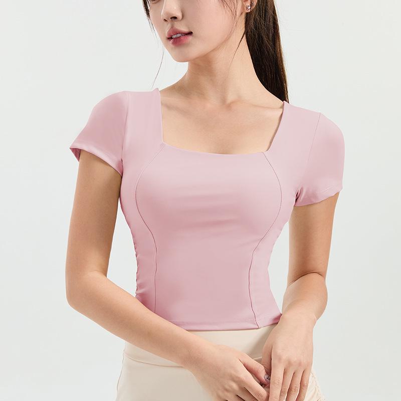 Women s Shockproof Short Sleeve One-Piece Fitness Top - Slim Fit, Elastic, Nude Feel Yoga & Running Tee Small
Women s Shockproof Short Sleeve One-Piece Fitness Top - Slim Fit, Elastic, Nude Feel Yoga & Running Tee Small