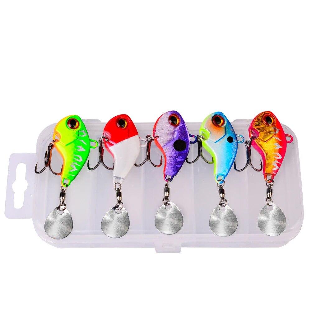 5Pcs/Box Fishing Lure Kit Metal VIB Artificial Bait Sinking Spinner Spoon Fishing Lures Jigs Fishing Tackle 6g
5Pcs/Box Fishing Lure Kit Metal VIB Artificial Bait Sinking Spinner Spoon Fishing Lures Jigs Fishing Tackle 6g