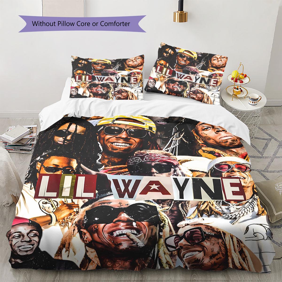 lilwayne Pattern Bedding Quilt Set Quilt Cover Pillowcase Home Decoration Birthday Gift (1 * duvet cover + 2 * pillowcase, without core) 135x200cm
lilwayne Pattern Bedding Quilt Set Quilt Cover Pillowcase Home Decoration Birthday Gift (1 * duvet cover + 2 * pillowcase, without core) 135x200cm
