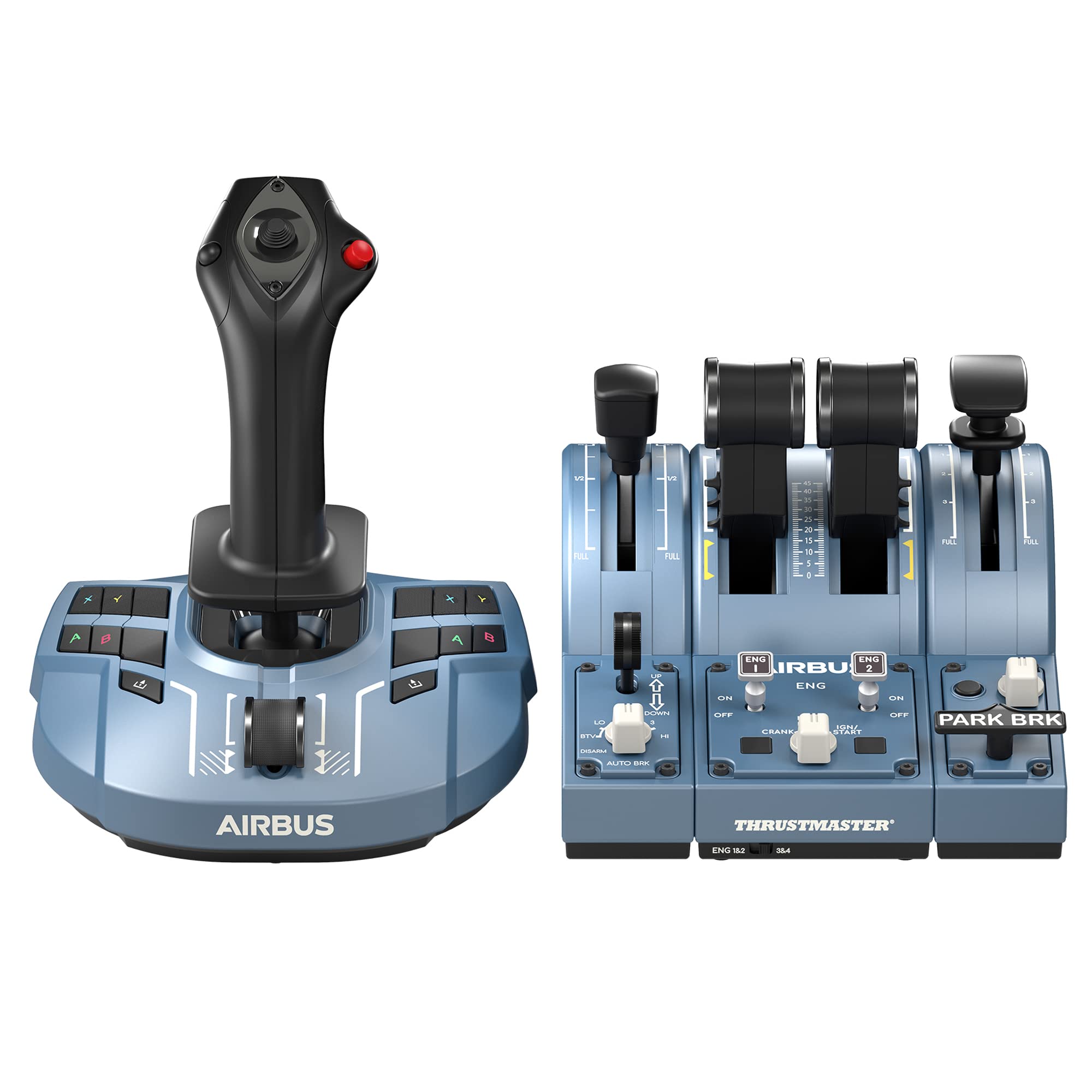 Thrustmaster TCA Captain Pack X Airbus Ергономічна копія бічної ручки Airbus і дросельної заслінки Офіційно ліцензовано для Xbox Series Thrustmaster Edition, синій
Thrustmaster TCA Captain Pack X Airbus Ергономічна копія бічної ручки Airbus і дросельної заслінки Офіційно ліцензовано для Xbox Series Thrustmaster Edition, синій